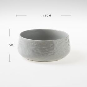Round Belly Water Ripple Ceramic Fruit Salad Bowl