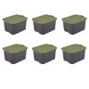 17.5 Gal. EZ Carry Plastic, Flat Gray/Sage Legume, Set of 6