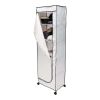 Deluxe 5-Shelf Portable Closet Organizer, White and Black