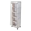 Deluxe 5-Shelf Portable Closet Organizer, White and Black