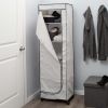 Deluxe 5-Shelf Portable Closet Organizer, White and Black