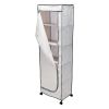 Deluxe 5-Shelf Portable Closet Organizer, White and Black