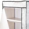 Deluxe 5-Shelf Portable Closet Organizer, White and Black