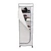 Deluxe 5-Shelf Portable Closet Organizer, White and Black