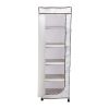 Deluxe 5-Shelf Portable Closet Organizer, White and Black