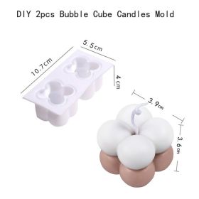 Non-stick Bubble Cube Candles Silicone Mold 3D Aromathera (Option: 8 Style)