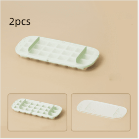 Ice Box Ice Cube Tray Grid High Capacity Food Grade Kitchen Gadgets (Option: Blue-Two box)