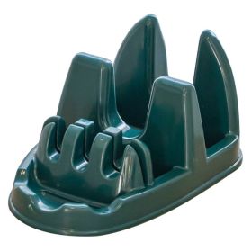 Multifunctional Pot Cover Spatula Knife Soup Spoon Storage Rack (Option: Dark green)