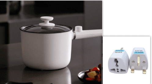 Multifunctional Mini Small Power Electric Cooking Pot (Option: Switching plug-UK)