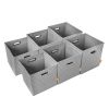 AFJE1001BLUE-3SZ Jiaessentials Blue Closet Organizers Cube Bins 3 Size 6pcs.