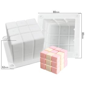 Non-stick Bubble Cube Candles Silicone Mold 3D Aromathera (Option: 3 Style)