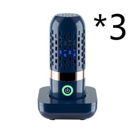 Wireless Capsule Fruit And Vegetable Cleaning Purifier (Option: 3pcs Blue-English version-USB)