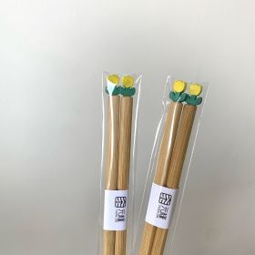 New Tulip Japanese Lovely Household Chopsticks (Option: Yellow-1pair)