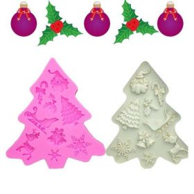 Christmas Tree DIY Silicone Fondant Baking Mold (Option: SET)