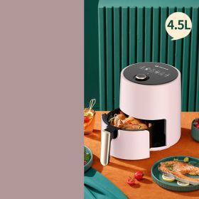 Household Intelligent Multi-function Oil-free Large-capacity Air Fryer (Option: Pink-4.5L-US)