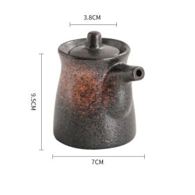 Ceramic Underglaze Color Japanese Style Seasoning Oil Pot (Option: Dusk)